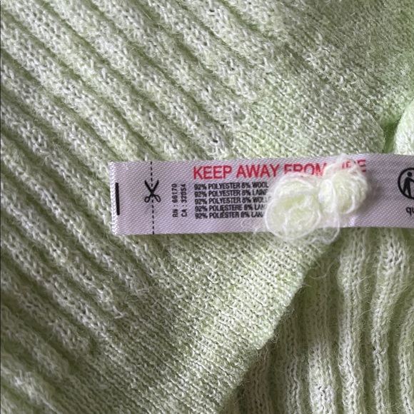 NWT Anthropologie Lime Ribbed Sweater - Picture 4 of 6